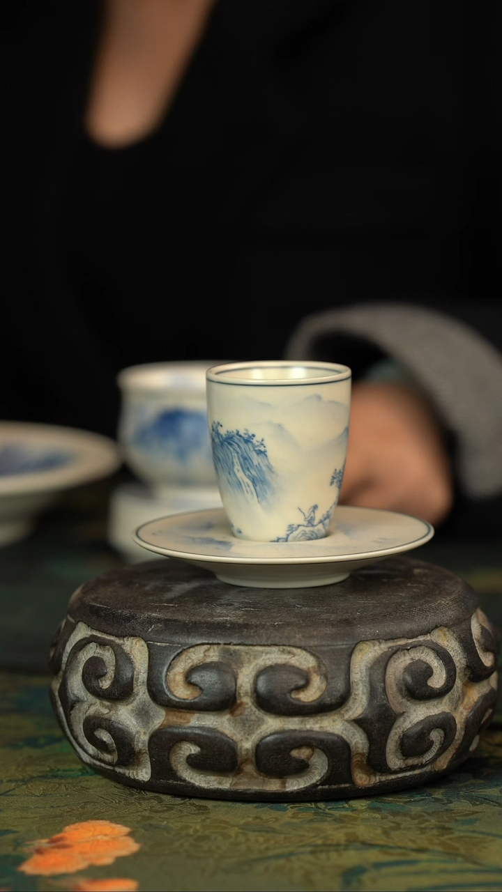 【闪购商品】初六好物分享@@青花山水杯碟