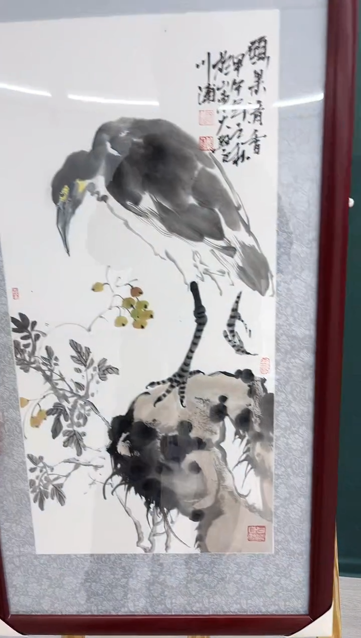 【闪购商品】绘画李川浦-2平尺-花鸟-带框-20-0