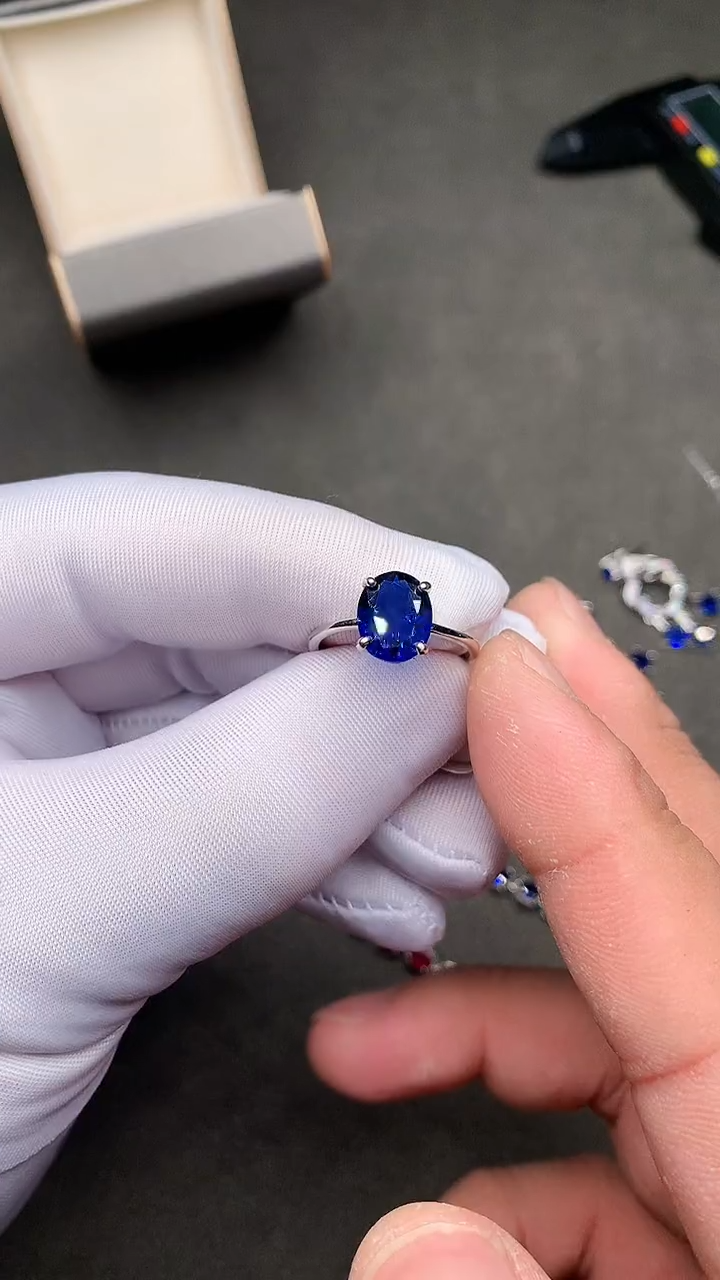 【闪购商品】蓝宝石戒指银S925镶嵌.........