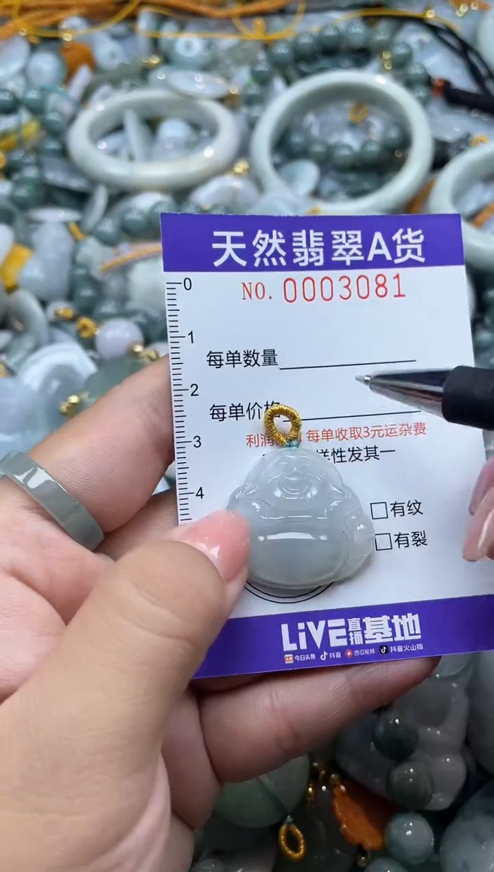 翡翠未镶嵌颈饰03081