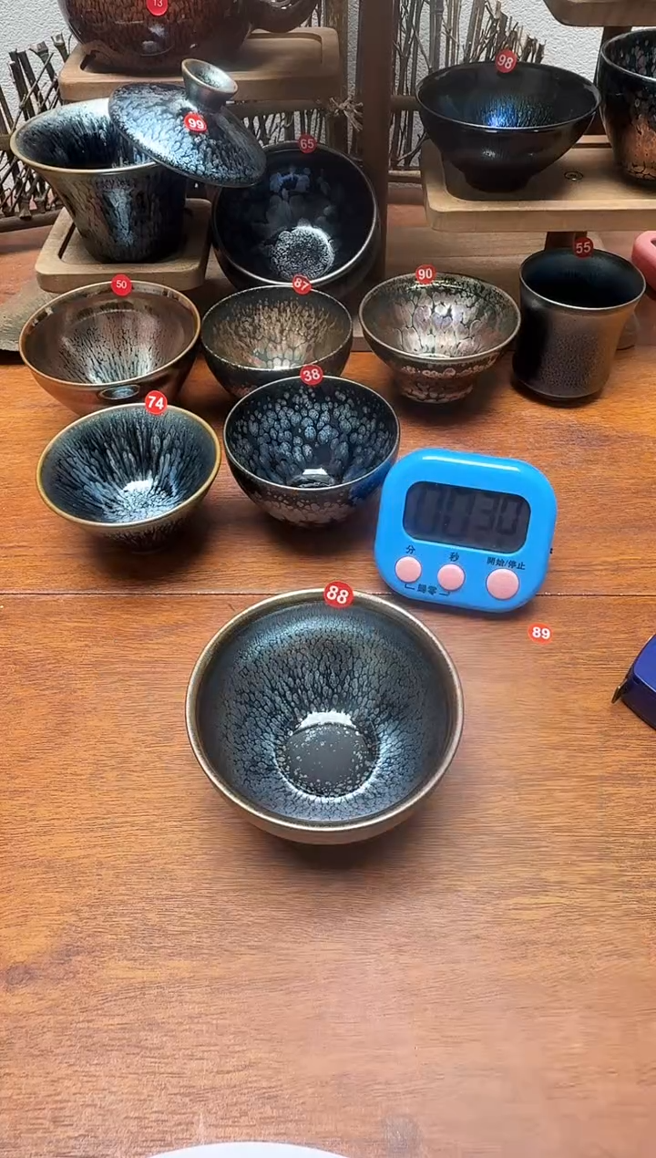 茶盏尘***雪88号建盏工匠茶器