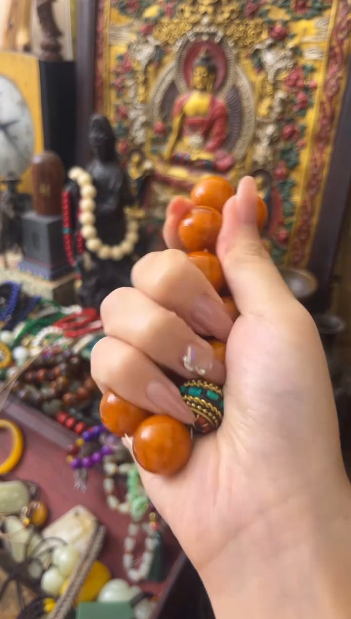 未镶嵌蜜蜡手链尼泊尔1