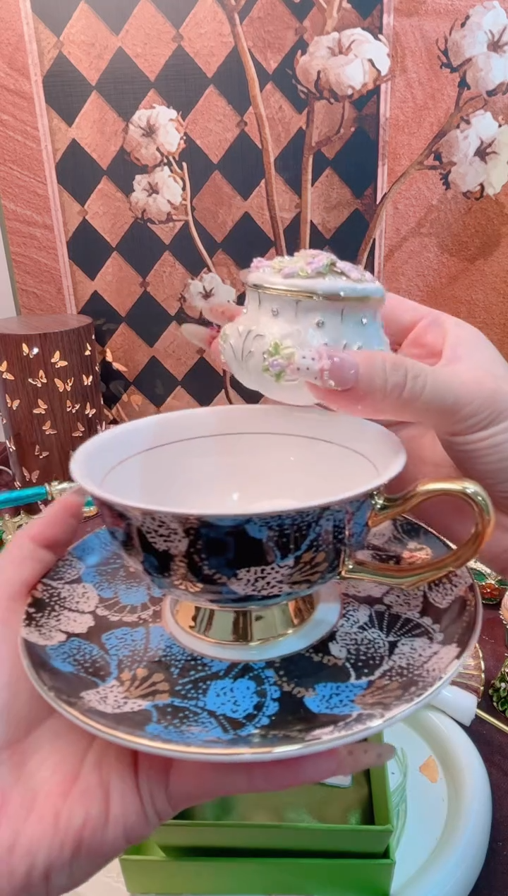 锌合金珐琅彩首饰盒摆件默认微瑕不退不换～