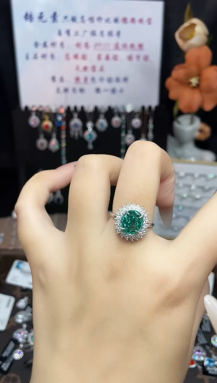 合成立方氧化锆925银编号F0150 戒指