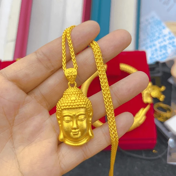 铜合金项链 精品古法佛头项链气质轻奢高级感时尚传承