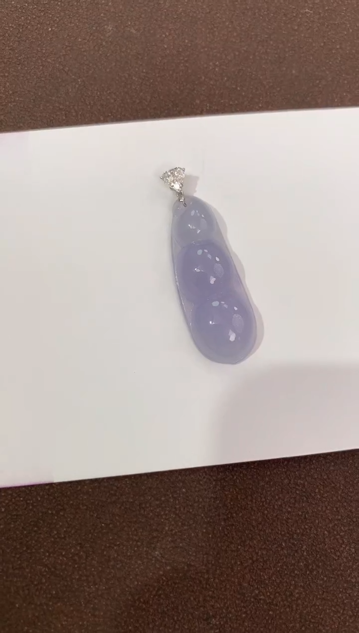 【闪购商品】翡翠颈饰18K金镶嵌天然缅甸a货翡翠