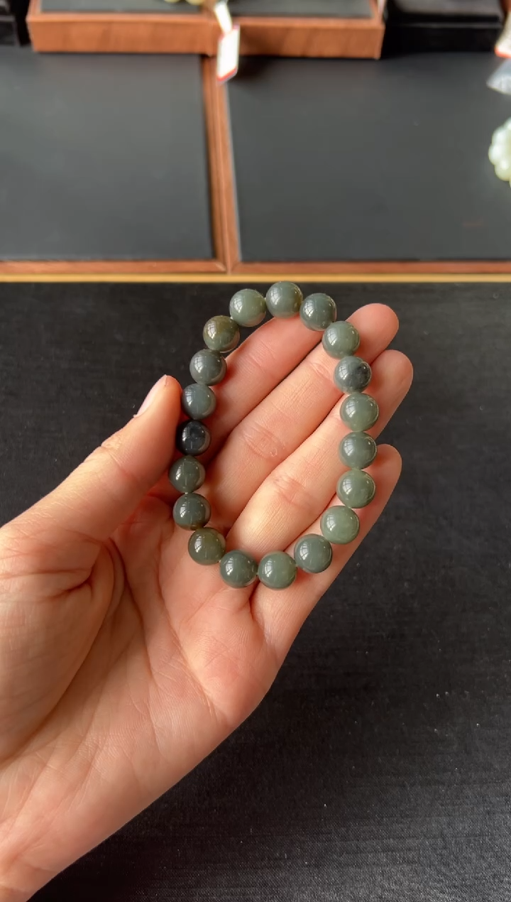 【闪购商品】和田玉手串未镶嵌若羌微色差卡10
