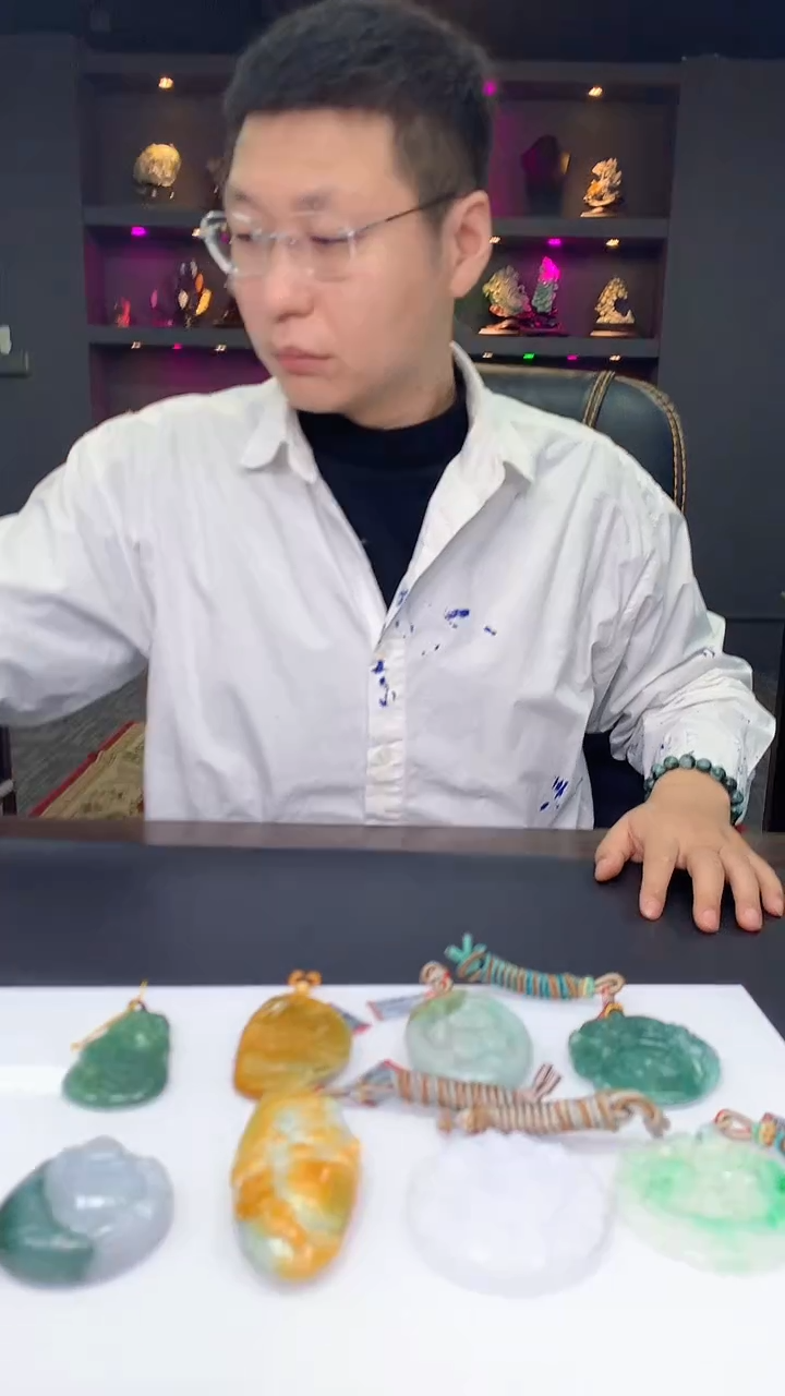 【闪购商品】定制翡翠未镶嵌1015hm-毛货挂件