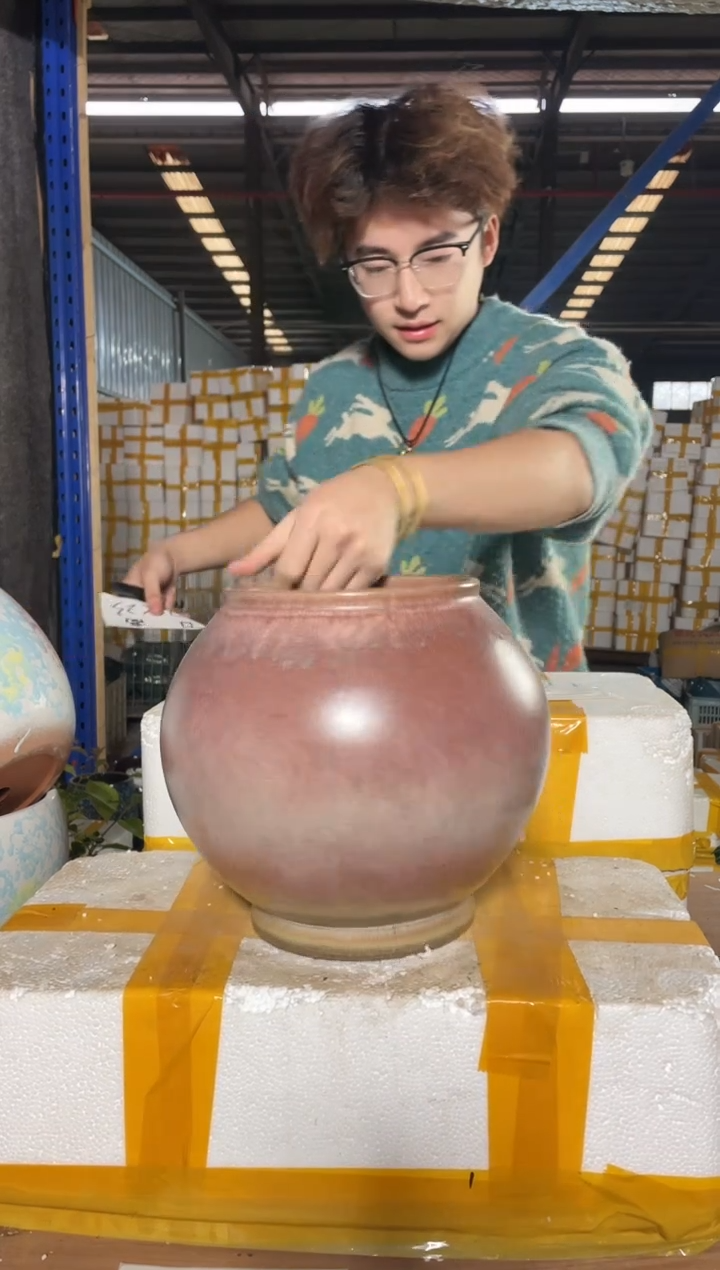 紫砂花盆宜兴紫砂粗陶花盆17-23