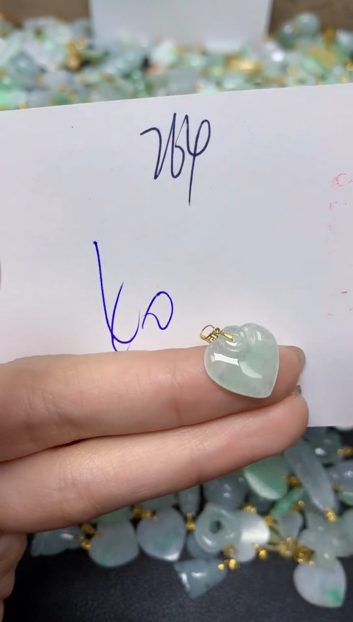 【闪购商品】翡翠颈饰18K金镶嵌 天然翡翠A货