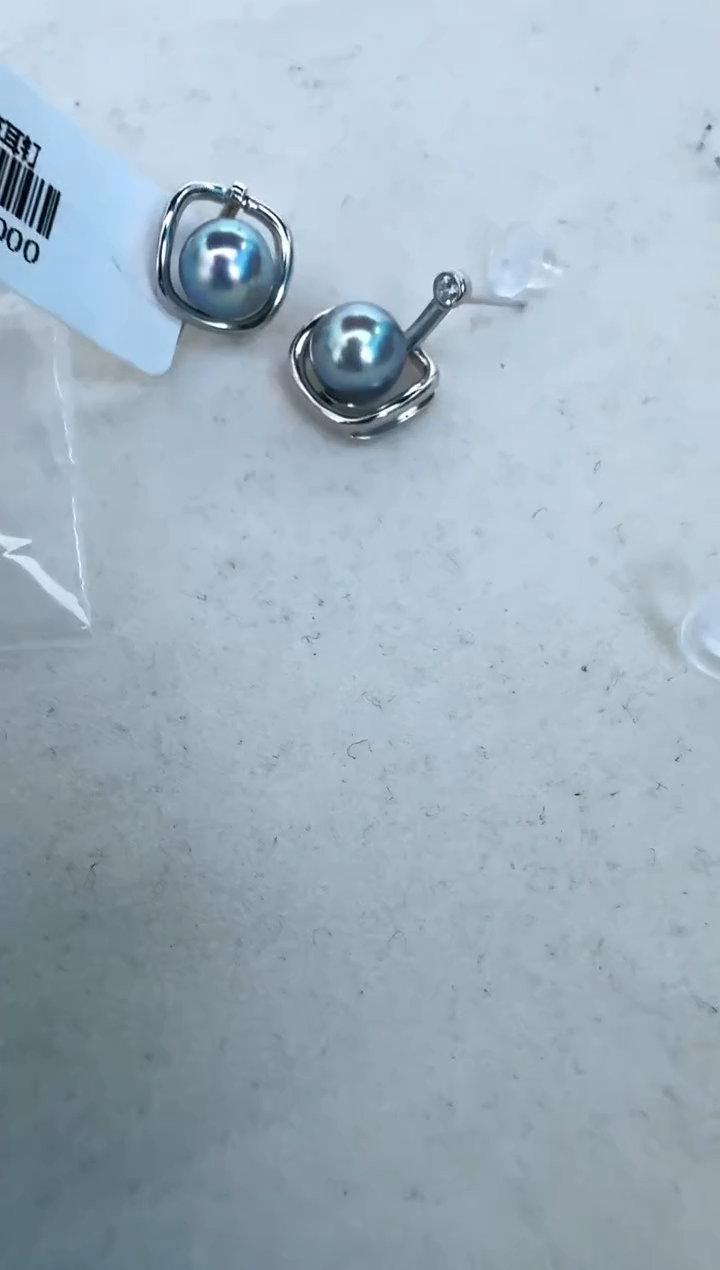 【闪购商品】海水珍珠耳饰银S925镶嵌耳钉