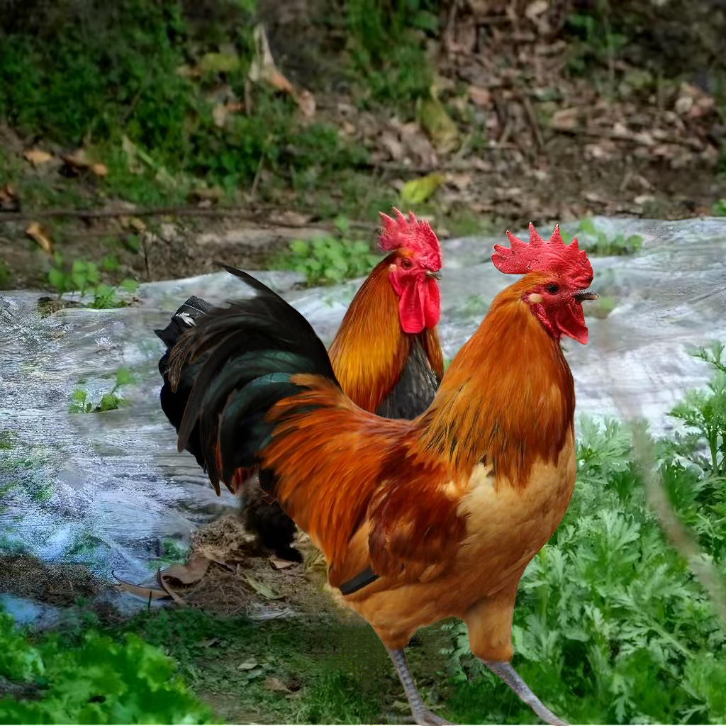 （两只公鸡）苏北散养300天草公鸡林间散养 活鸡现杀