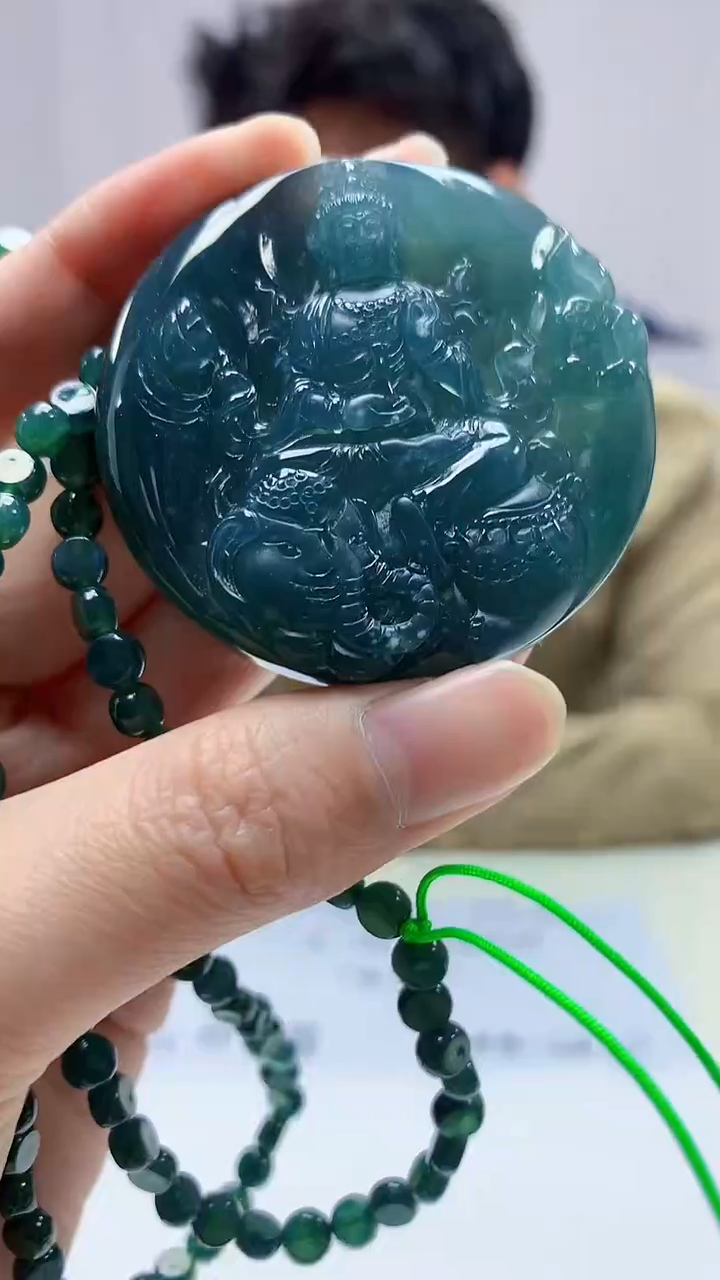 【闪购商品】定制翡翠未镶嵌4688zm-毛货挂件人物136