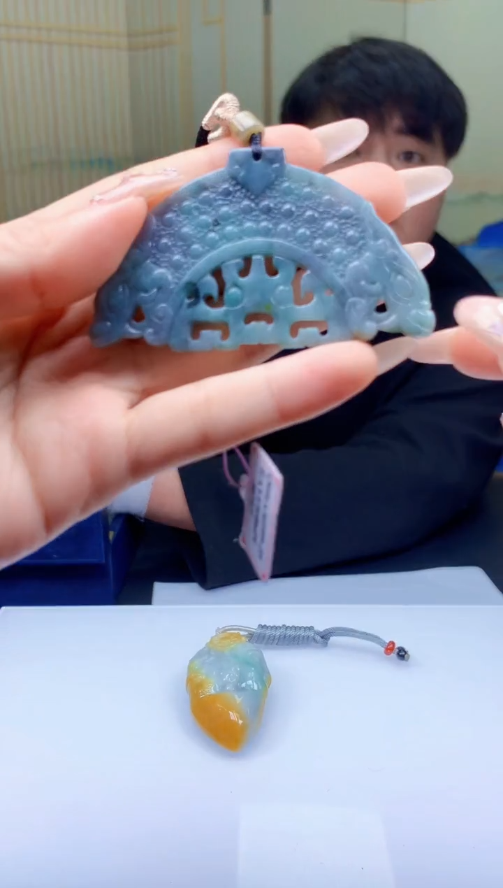 【闪购商品】定制翡翠未镶嵌5060ty-毛货挂件129