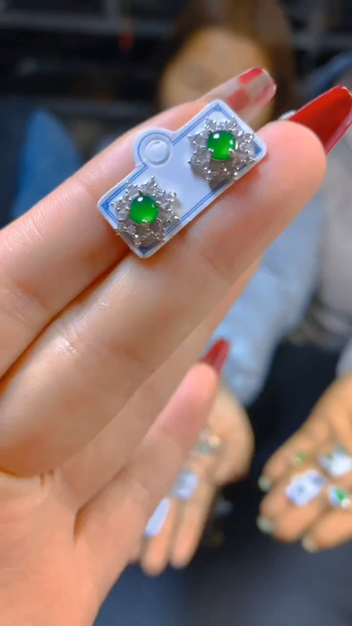 【闪购商品】翡翠耳饰未镶嵌0531704027多样性发一