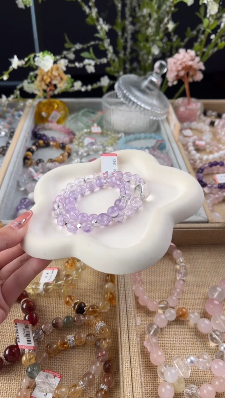 紫晶手链未镶嵌紫水晶设计款手链多样性发其一