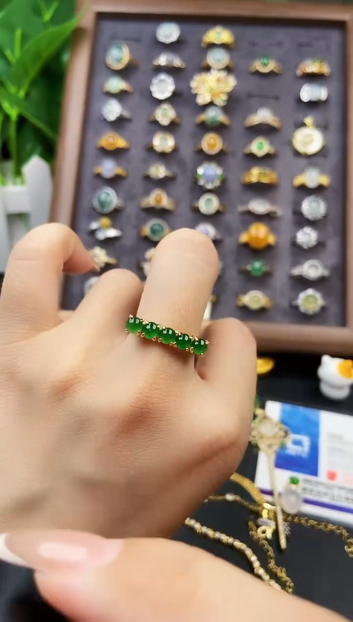 银S925镶嵌戒指翡翠12