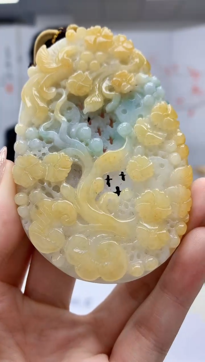 【闪购商品】定制翡翠未镶嵌1502jw-毛货挂件25