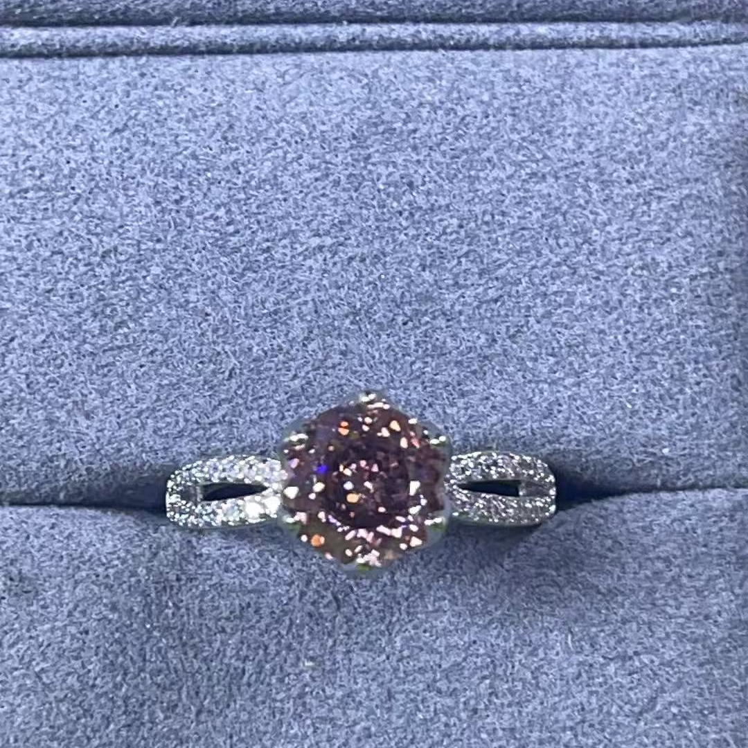 宝阁甄选干枯玫瑰六爪戒指638