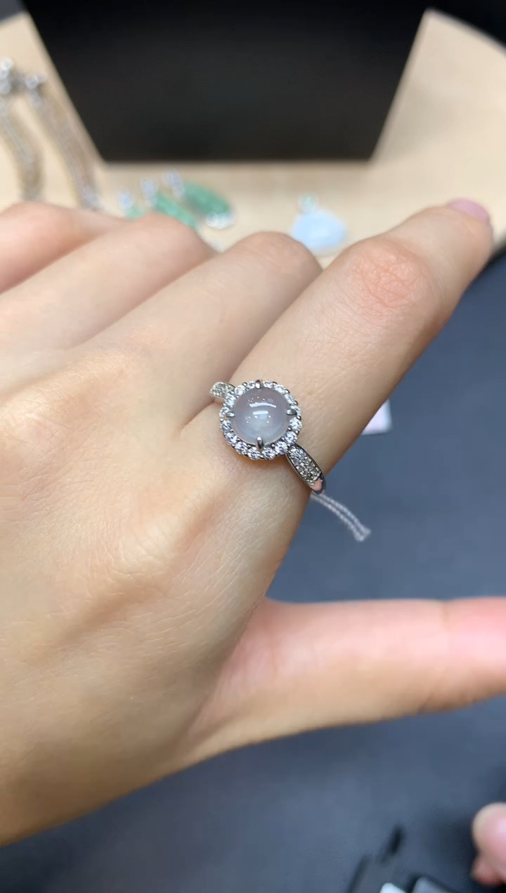 【闪购商品】翡翠戒指银S925镶嵌蛋面【无服务费】