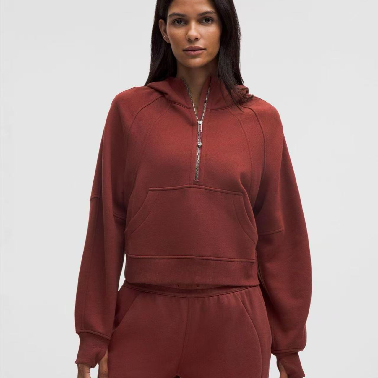 lululemon Scuba Oversized Half-Zip 宽松半拉链短款连帽衫