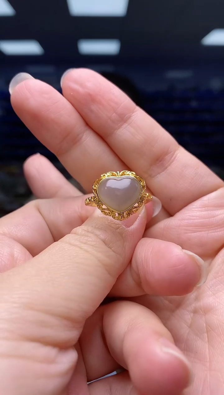 【闪购商品】和田玉戒指银S925镶嵌  JZ2776