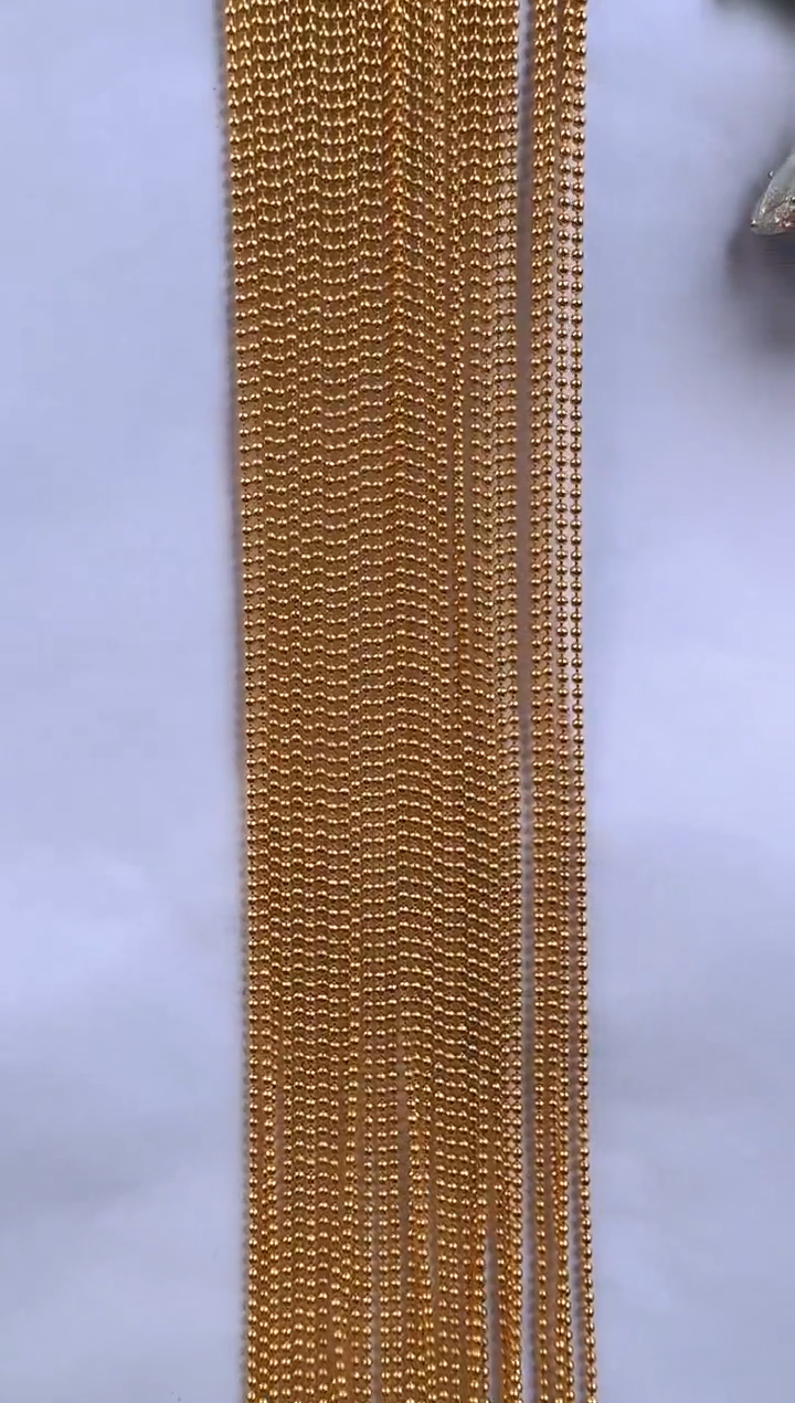 50cm1.3mm固定不可调节光面珠珠链1.85g（多样性发货）