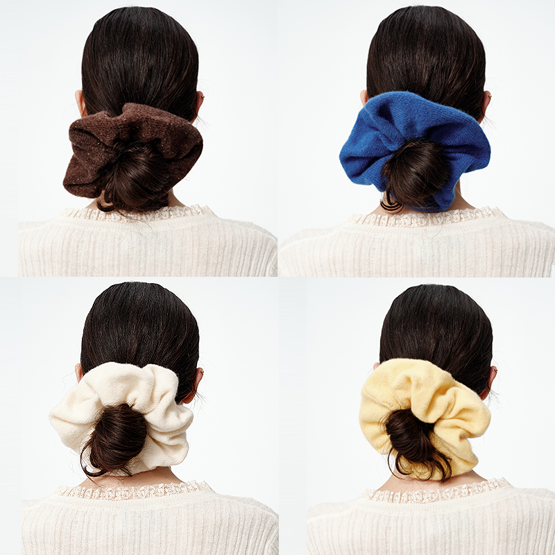 河岸家买手店AndAnything全羊毛针织彩色大肠发圈女25秋冬