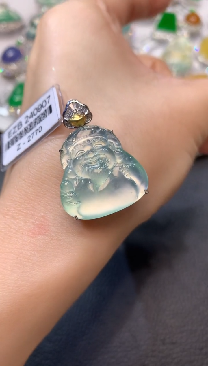 【闪购商品】翡翠吊坠(不含链)18K金镶嵌D31