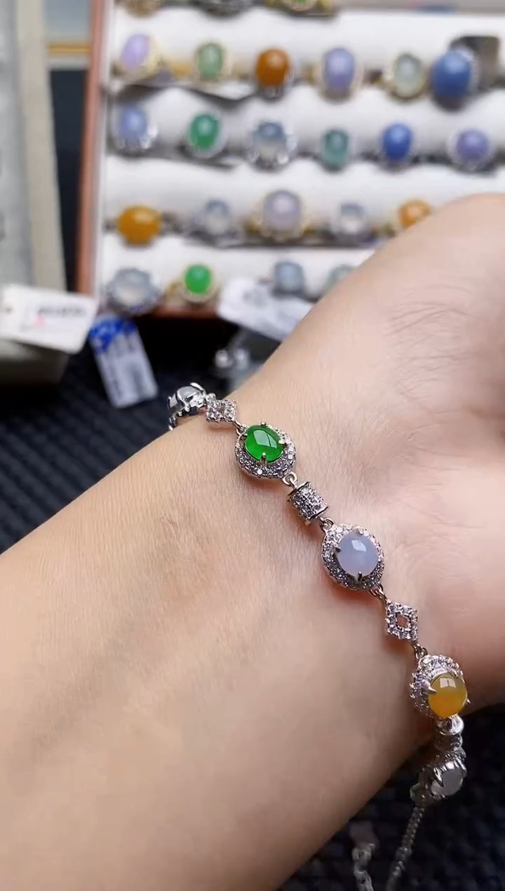 银S925镶嵌戒指翡翠4026