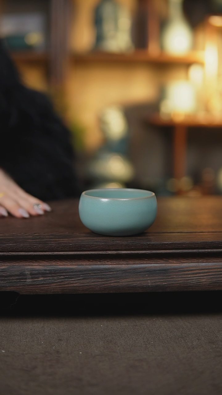 【闪购商品】杯仿古天青禅定杯瑕5