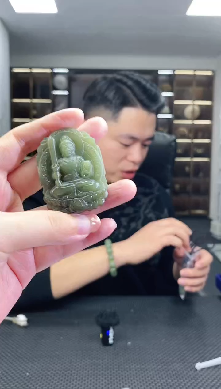 颈饰未镶嵌和田玉不动明王清货3