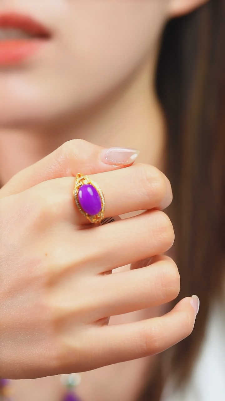 18K金镶嵌苏纪石（舒俱来）吊坠(不含链)22