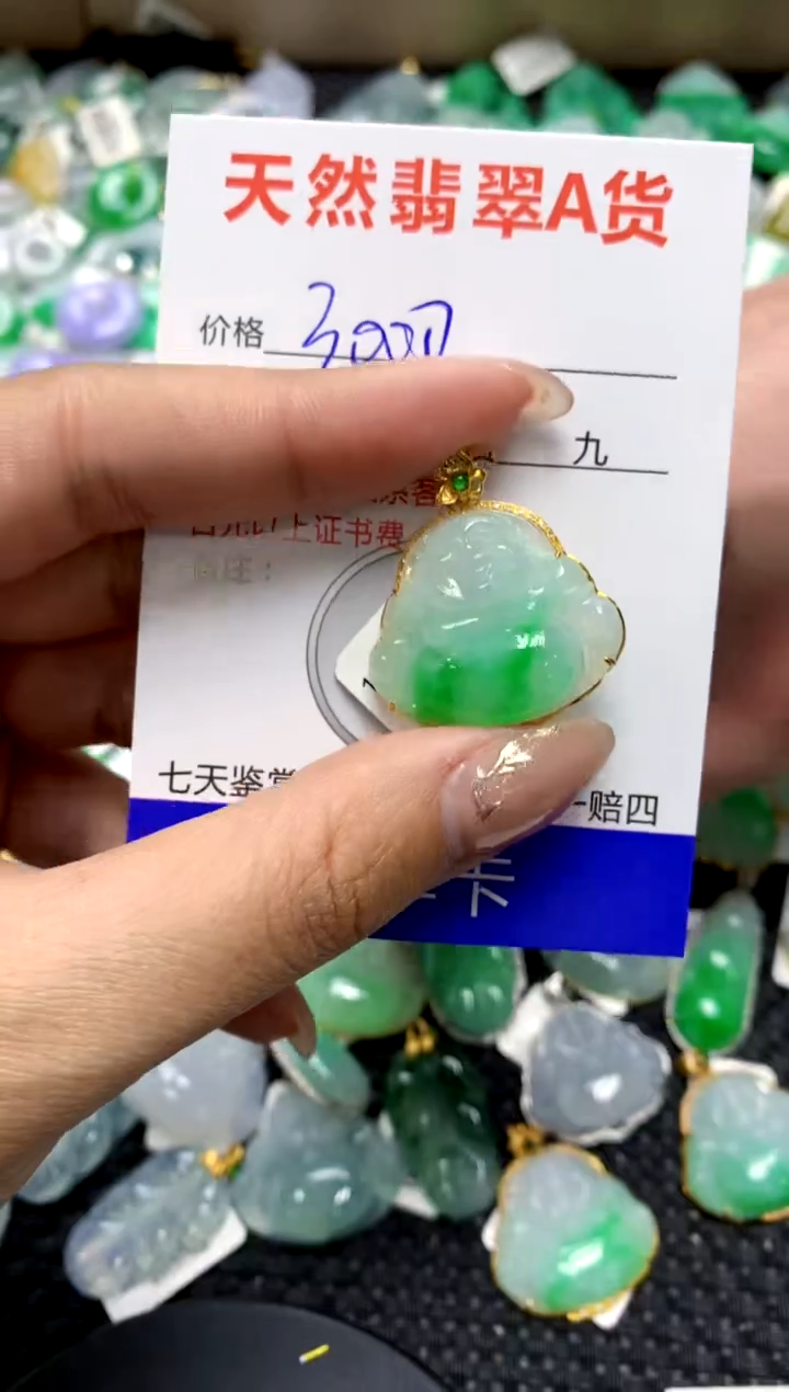 【闪购商品】翡翠颈饰18K金镶嵌1111111111111111