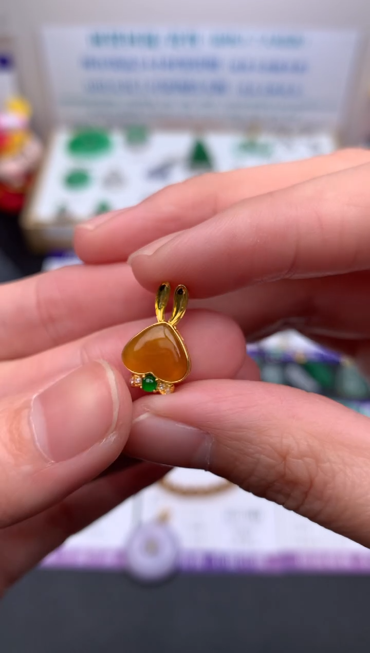 【闪购商品】定制翡翠18K金镶嵌模式推广期24小时鉴赏期