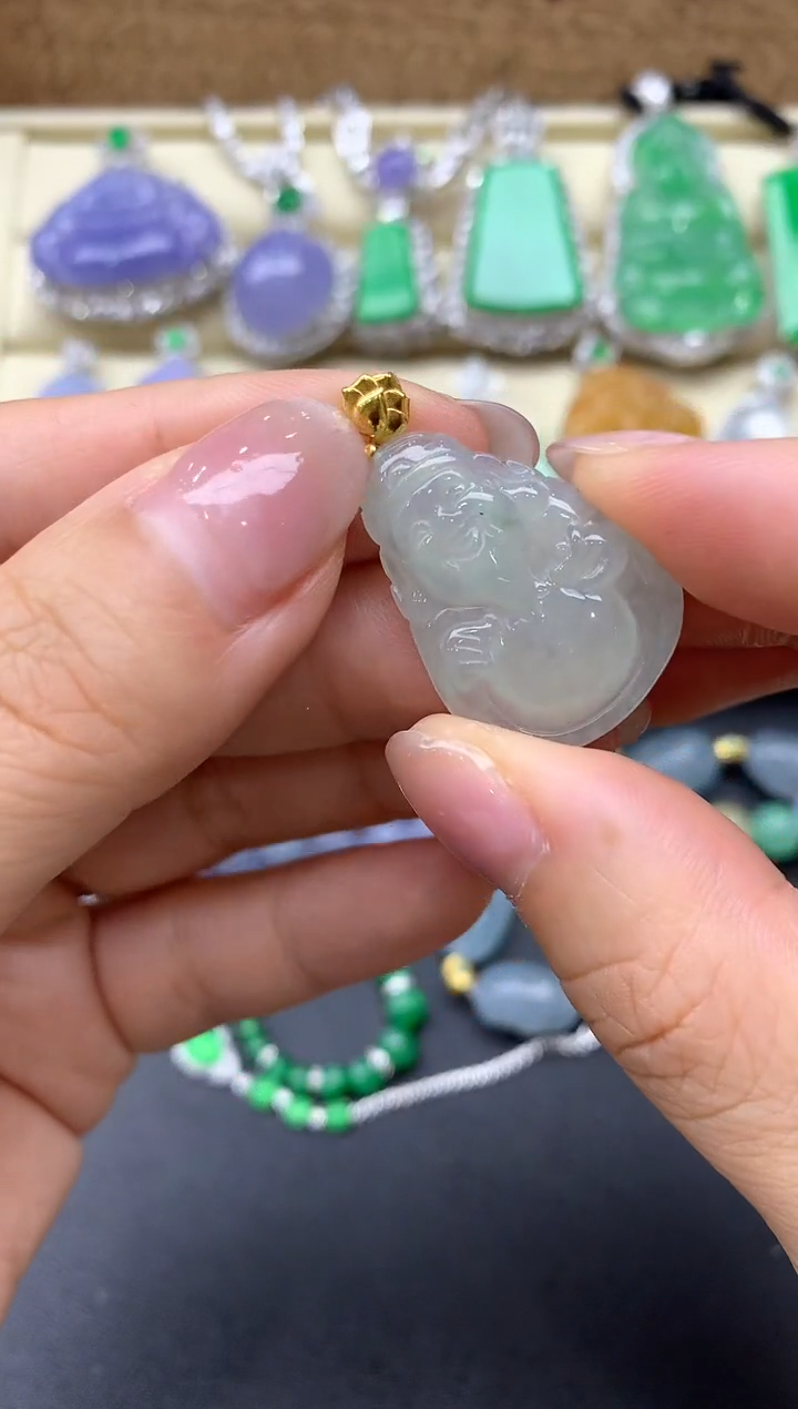 【闪购商品】翡翠颈饰18K金镶嵌32-中国好珍宝