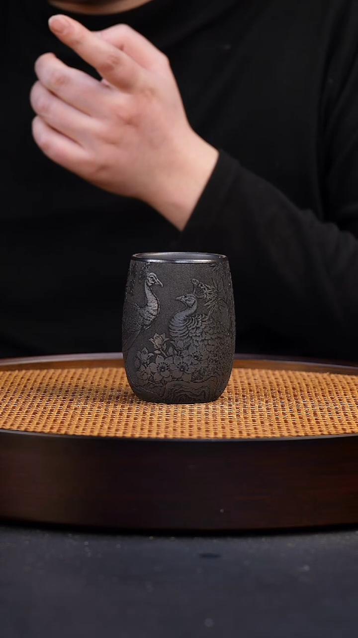 茶杯紫砂宜兴全手工紫砂杯*