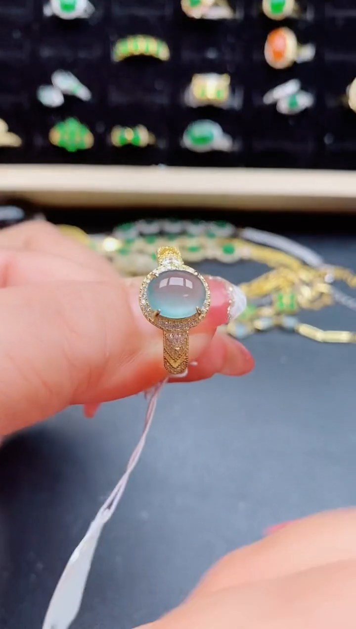 【闪购商品】翡翠戒指银S925镶嵌12121