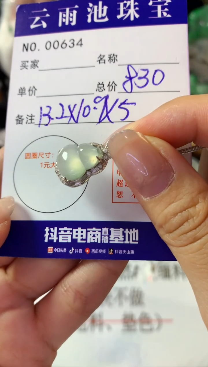 颈饰银S925镶嵌翡翠翡翠