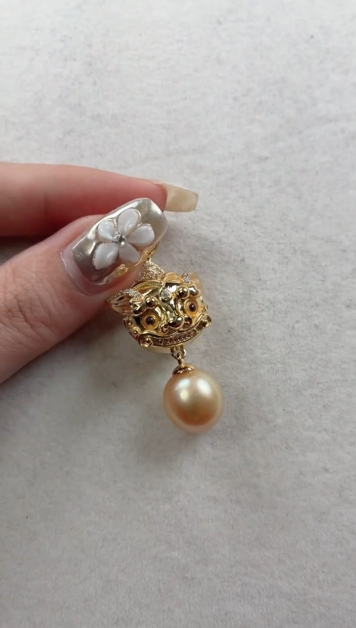 银S925镶嵌吊坠海水珍珠q490