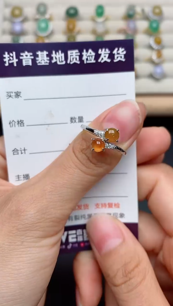 翡翠戒指银S925镶嵌.....