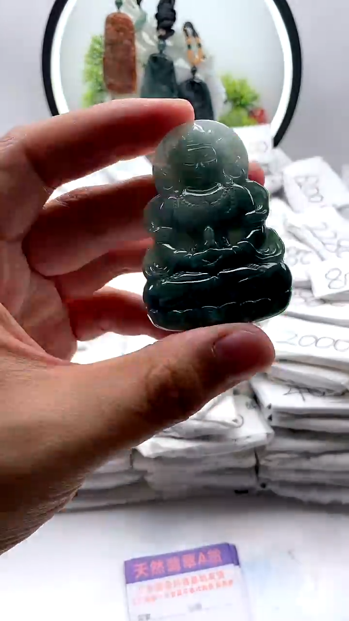 【闪购商品】翡翠颈饰未镶嵌度母【品质一般介意慎拍】