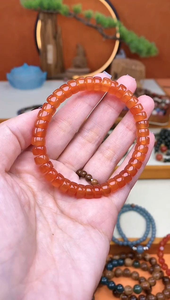 【闪购商品】玛瑙/玉髓手链未镶嵌单圈玛瑙片片手串