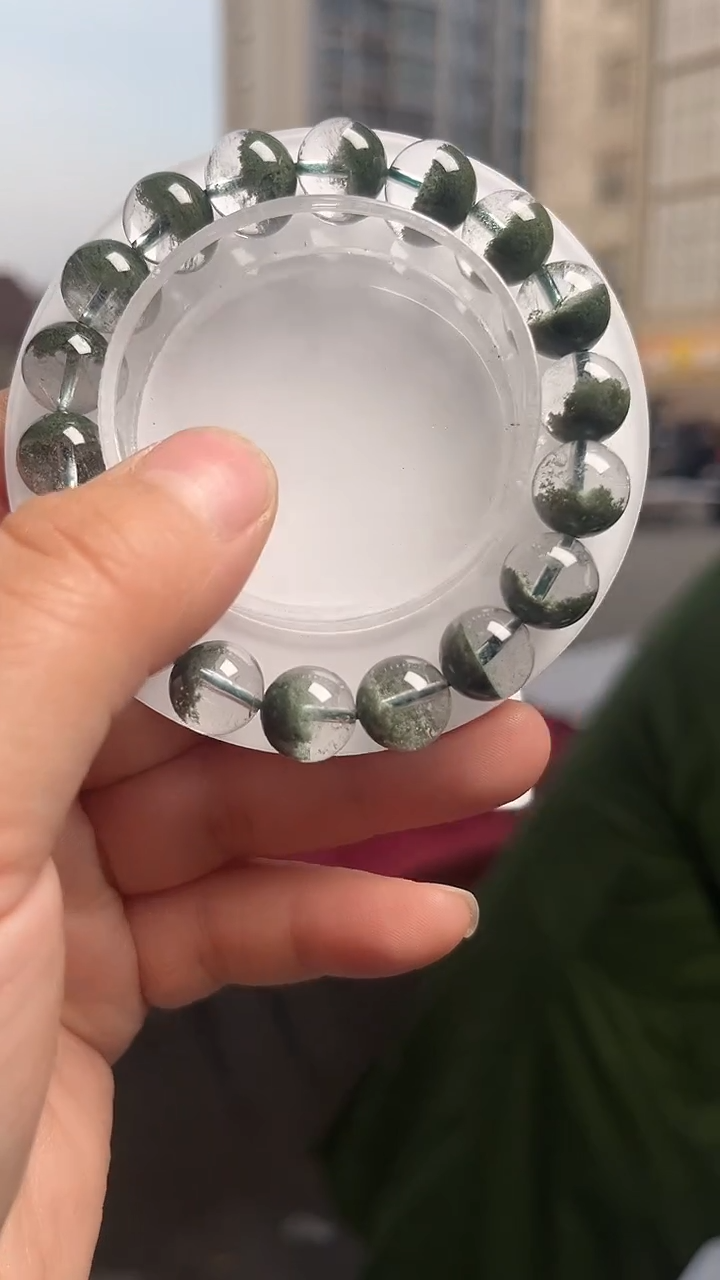 【闪购商品】绿水晶手链未镶嵌天然手绿幽灵串多样性发一11mm