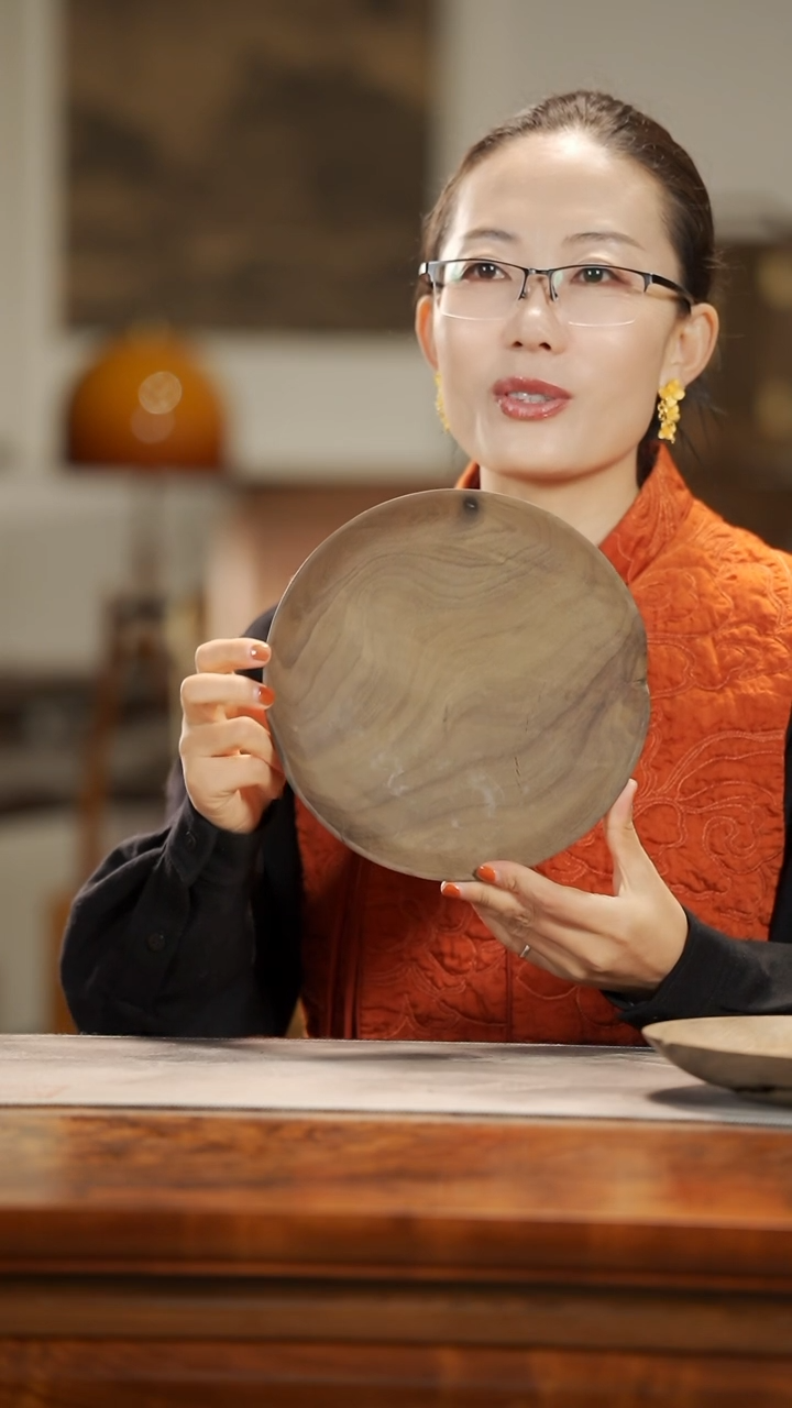 【闪购商品】金丝楠木雕597原木款点心盘