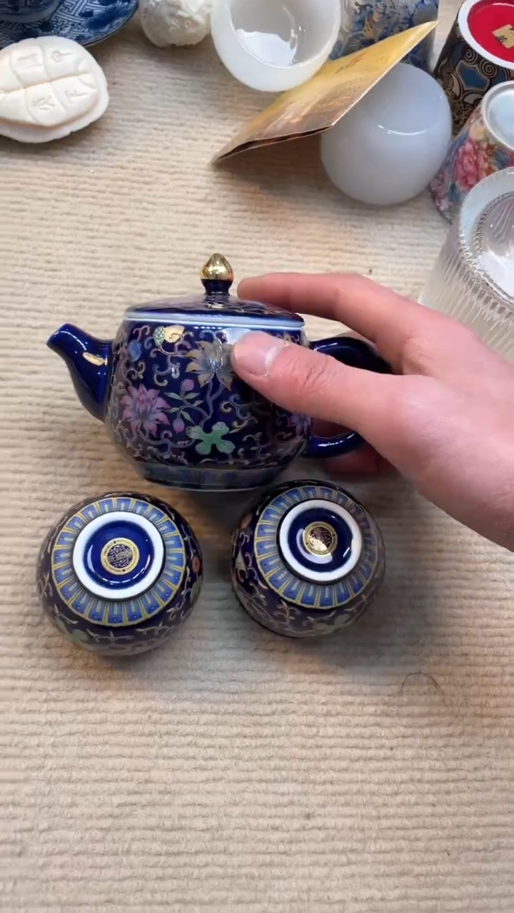 【闪购商品】瓷片@@@@@@@@@@@@@珐琅彩汉瓦壶