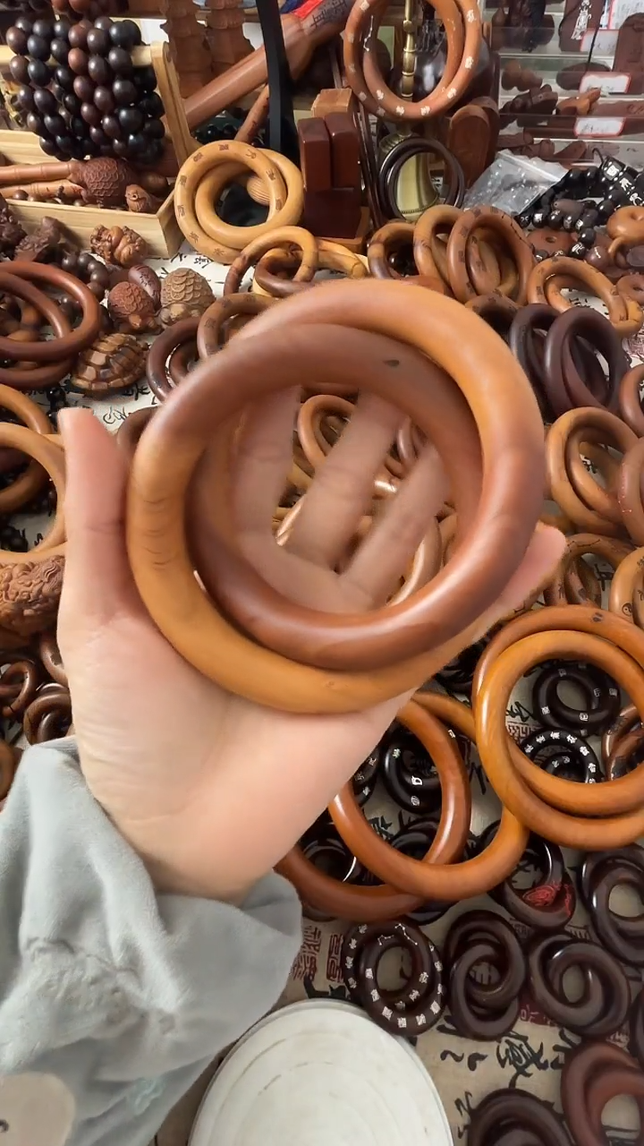 枣木乾坤圈桃木80圈口微瑕一物一拍