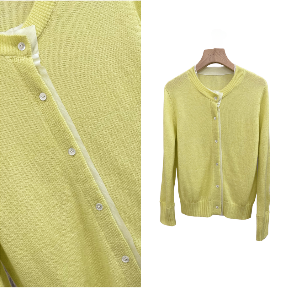 【AOB.RUI风华雪月】韩版百搭修身女时尚糖果色木耳边针织长袖开衫