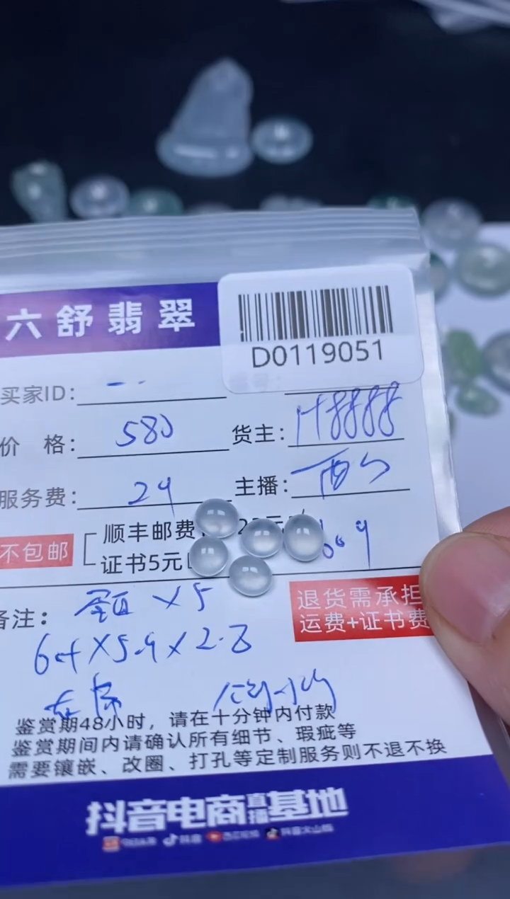【闪购商品】翡翠吊坠(不含链)未镶嵌D0119051