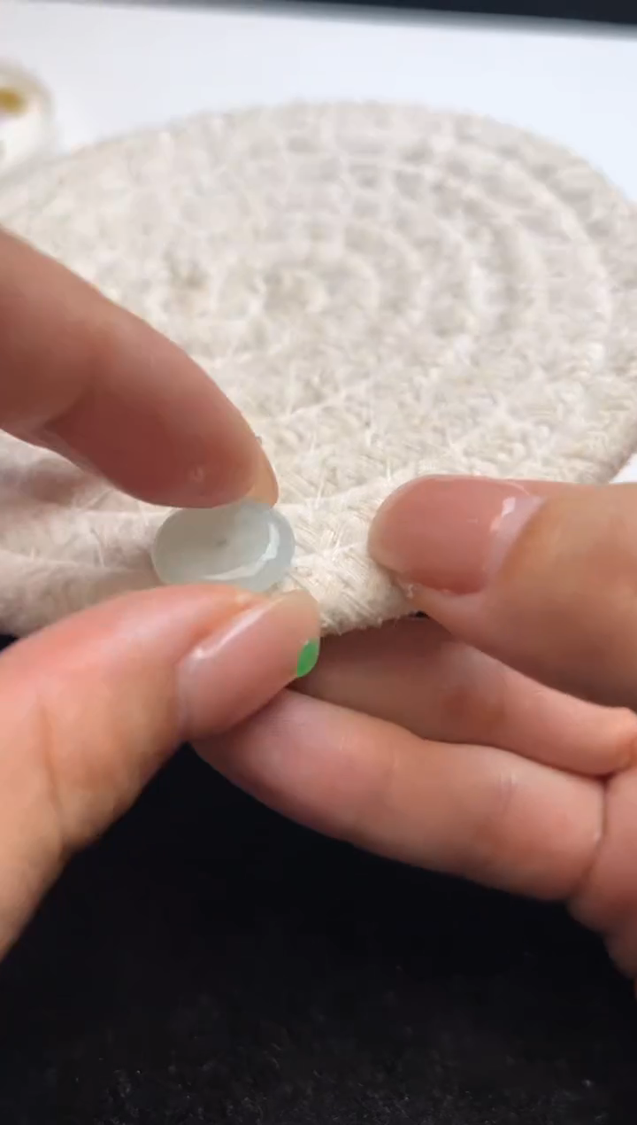 未镶嵌定制翡翠扣子9号38+10-ljw158